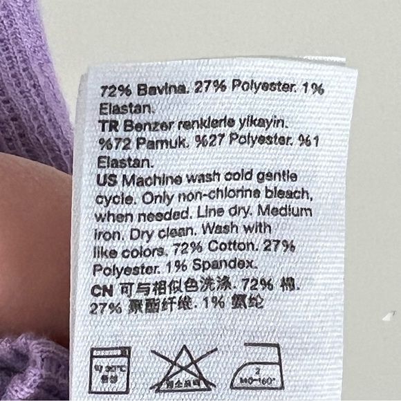 & OTHER STORIES Puff Sleeve Wrap Mini Dress Size XS Lavender Purple Ruffle - Picture 11 of 15